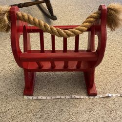 Red Wooden Rack - For Magazine, Yarn, Books Etc. 