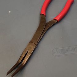Snap-on Tools 11" Talon Grip™ Long-Neck 35° Bent Needle Nose Pliers (Red)