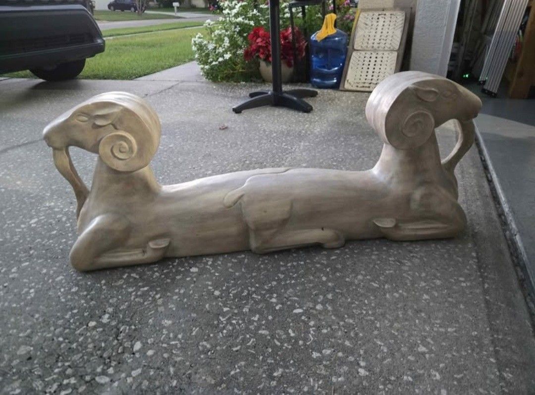 Vintage Double Ram Coffee Table No Glass