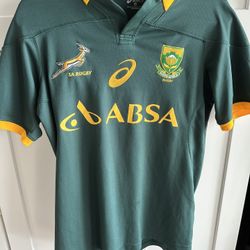 South Africa Rugby Shirt Asics ABSA Jersey Size Medium ✅