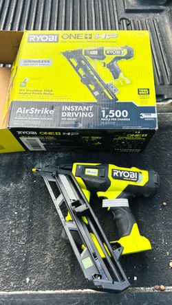 RYOBI ONE+18 VOLT HP BRUSHLESS 15 GAUGE ANGLE FINISH NAILER 🛑NO BATTERY/NO BATERIA