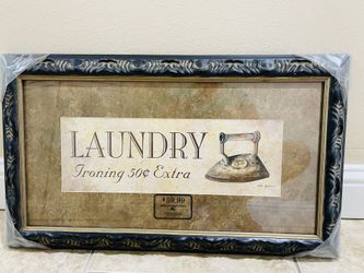 NEW LAUNDRY DECORATIVE FRAME