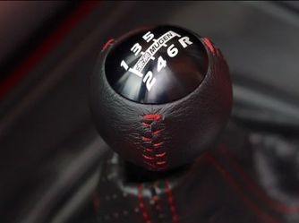 Mugen Shift Knob - Black Anodized / Leather