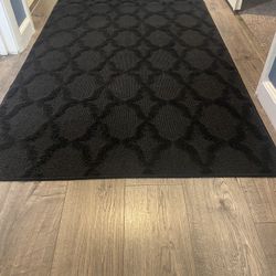 Large NEW Black Runner Rug