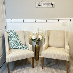MUST GO THIS WEEK! Bassett Wingback Accent Chairs (Set of 2) – Refinished, Clean & Ready for Use