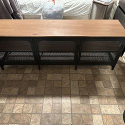 Brown & black tv stand