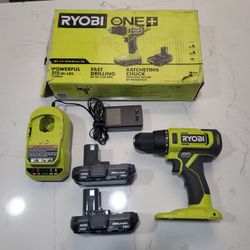 RYOBI ONE+ 18V Cordless 1/2 in. Drill/Driver Kit with (2) 1.5 Ah Batteries and Charger