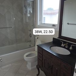 38" Bathroom Vanity And Mirror 