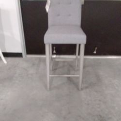 Bar Stool, bar Height,  Gray Fabric - PRICE REDUCED!