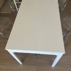IKEA EKEDALEN Extendable Dining table, white    IKEA Dining Table — NEW — assembled — unused  Measurements Min. length: 31 1/2 " Max. length: 47 1/4 "