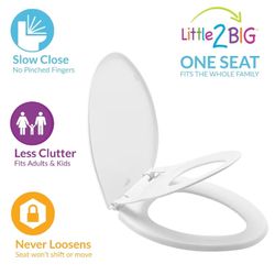 Little2Big Toilet Seat with Built-In Toddler Potty Training Seat - Open Box