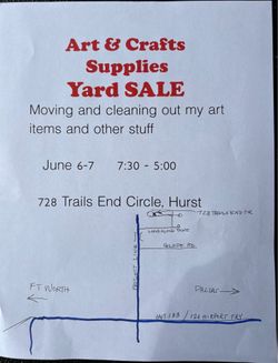 Art & Crafts supply yard sale