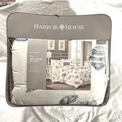 Brand New In The Package With Box Harbor-House (Beach-House) Design Size Full Comforter Set. Retails For $144 To $170. Depends on what retailer.