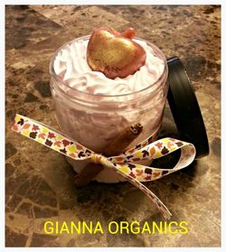 Apple caramel crunch whipped soap sugar scrub parfait