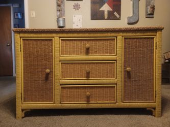 Vintage Wicker Sideboard