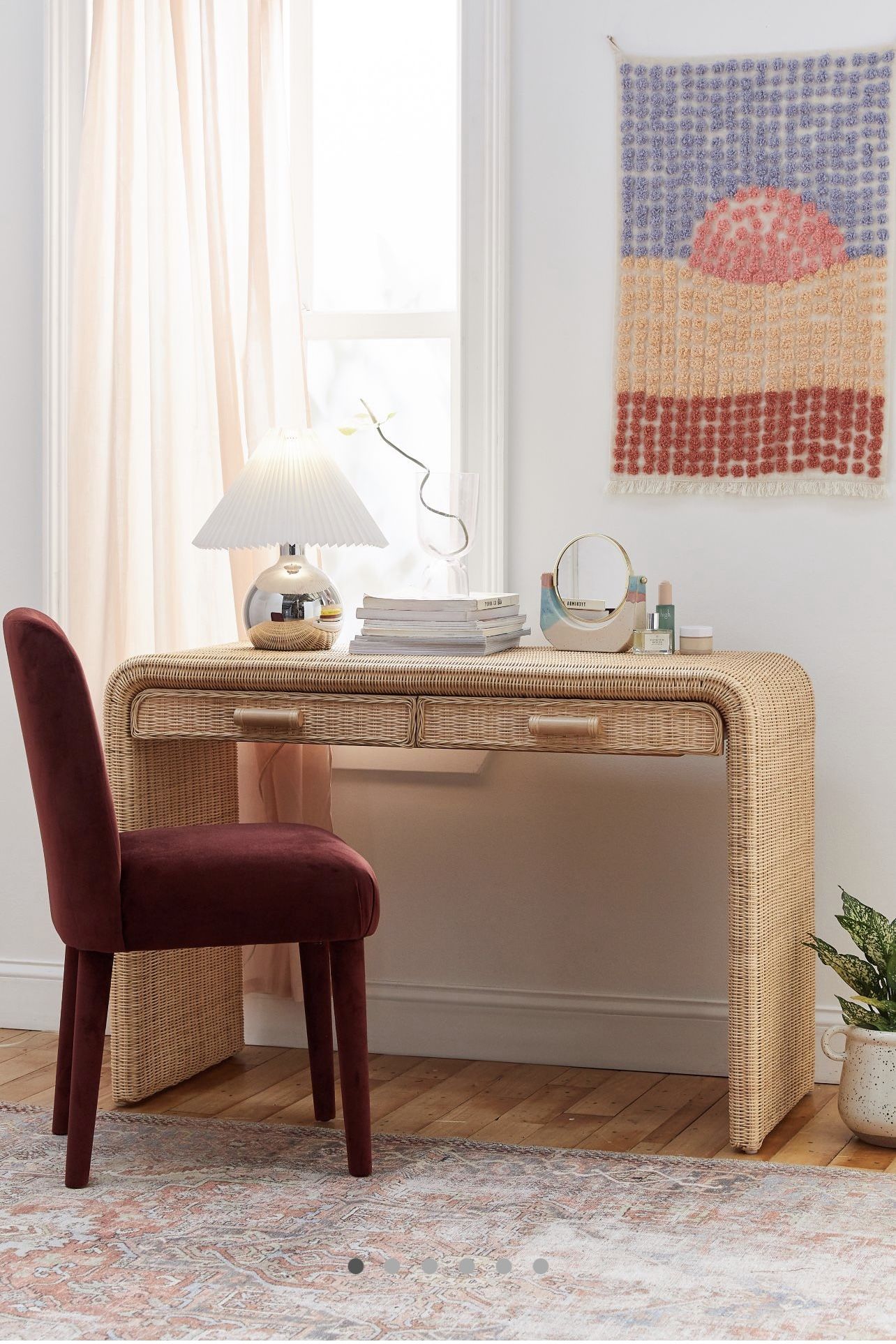 Urban Outfitters Marisol Rattan Desk