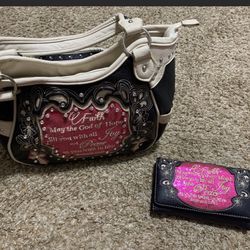 Beautiful Christian purse with matching wallet