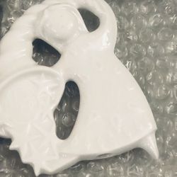 1977 HAVILAND Limoges France ~BOUNTIFUL ANGEL  Original Box Is Included ~White Embossed Porcelain 