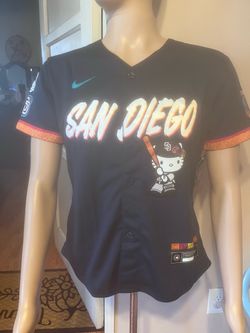 San Diego padres WOMEN BASEBALL JERSEYS. Hello Kitty size Small , M, L and XL.