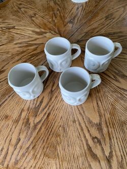Four Pottery Barn Owl Mugs
