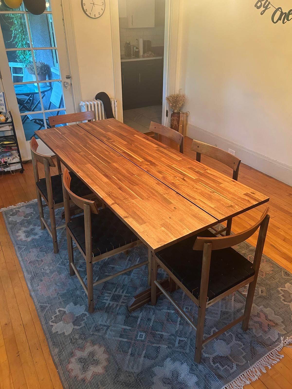 Acacia Hardwood Dining Set (Table and 6 Chairs)