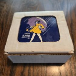 Vintage Morton Salt " When It Rains, It Pours " Trivets Coasters 