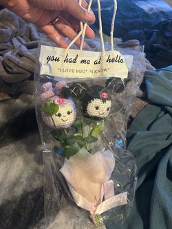 Kuromi Crochet Flowers