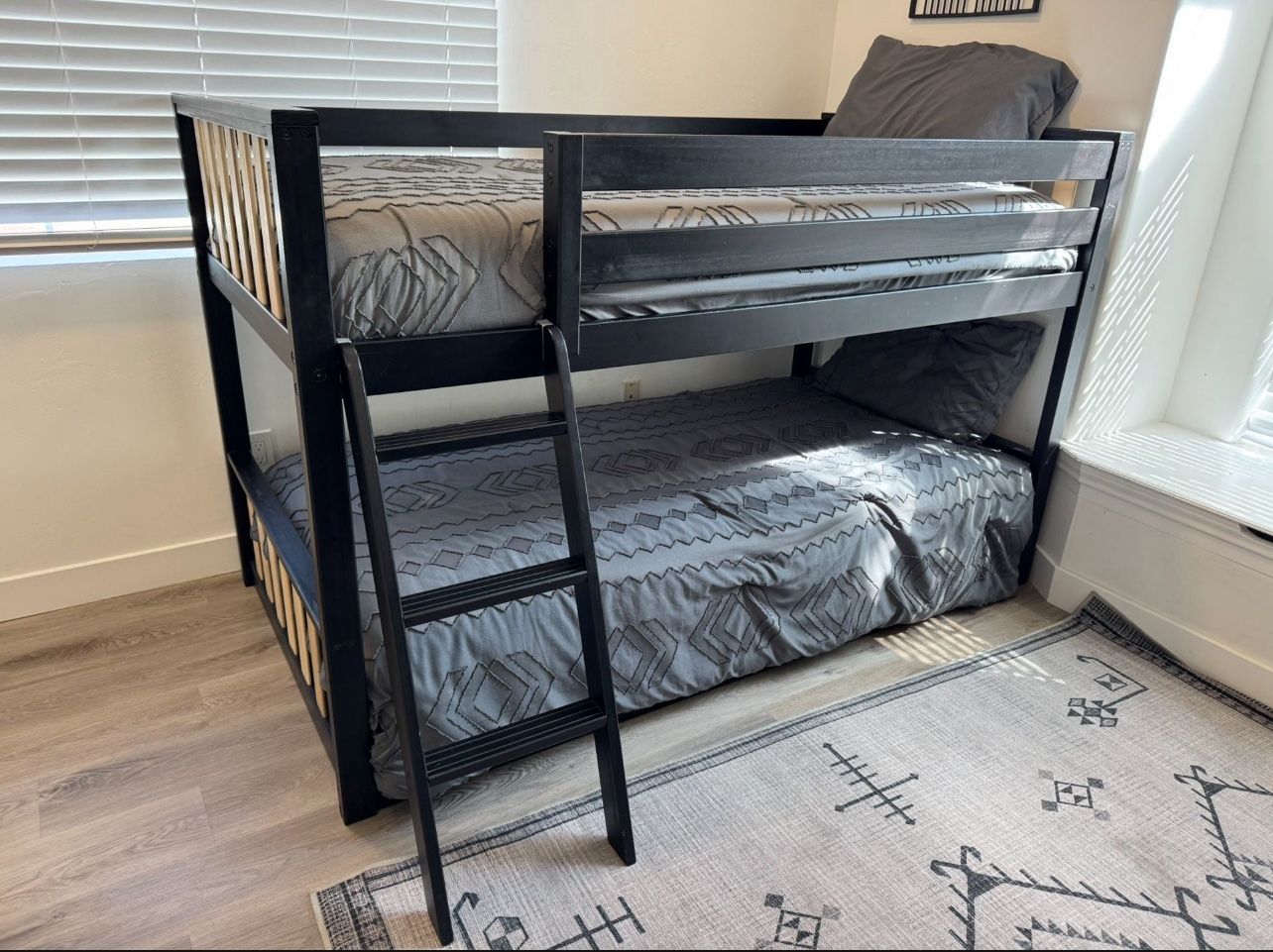 Two Low Lying Twin Bunk Beds