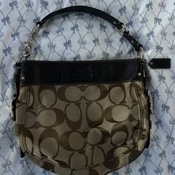 Coach Zoe Signature Jacquard Hobo Bag