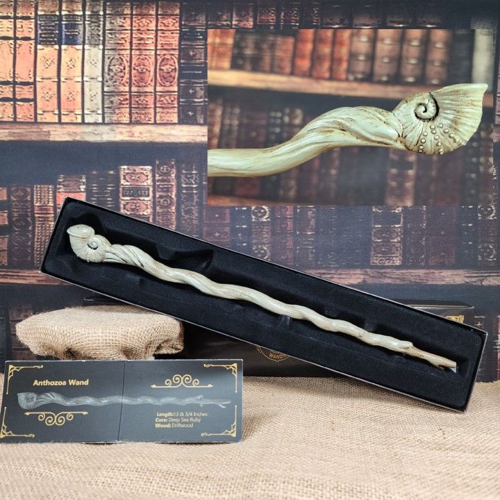 Anthozoa Wand by Unique Wands - Nautilus Shell, Resin, Geek Gear Harry Potter Inspired 