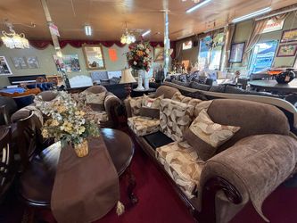 ✨ Sofa & Loveseat Set with Built-In Folding Bed ✨