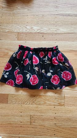 Kate Spade Kids 2y Black Floral Skirt