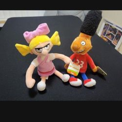 New With Tag! Hey Arnold! Helga And Gerald Plushies By Just Play