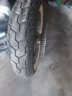 HD Rear Spoke Wheel And Tire With Pulley