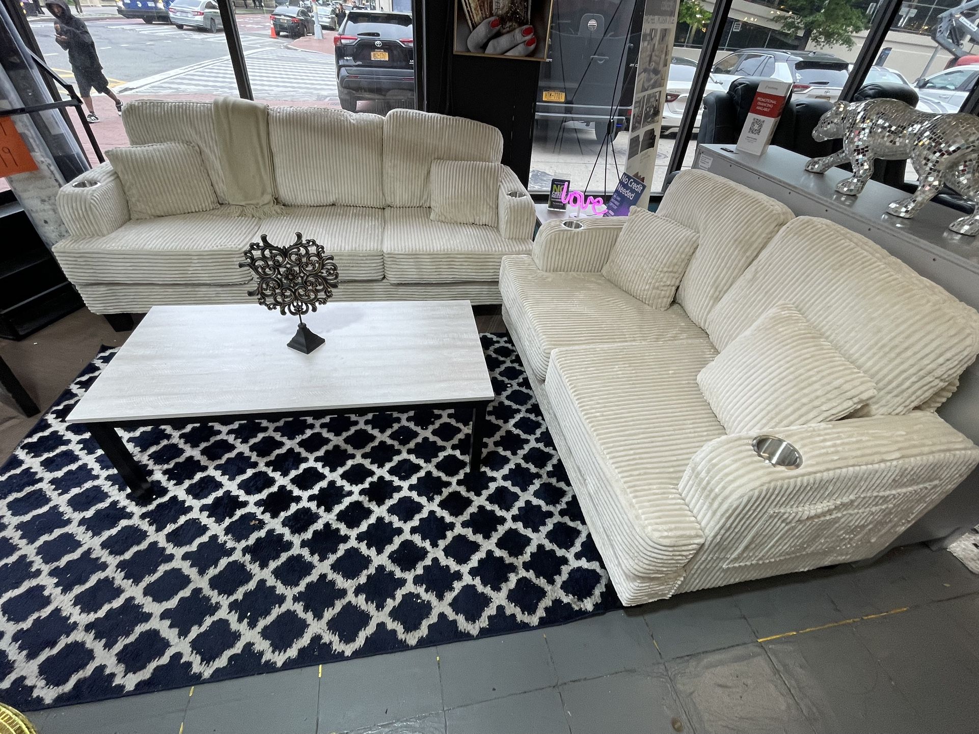 Super Soft Corduroy Sofa & Loveseat On Sale!