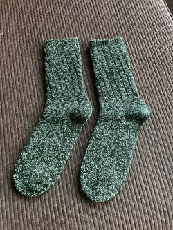 Woolrich Classic Merino Ragg Crew Socks Green Mari USA Made M L 9-12 NWOT