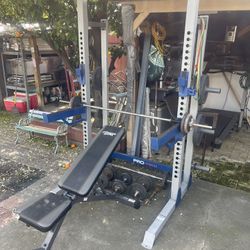 Weight Rack, Bench, Weights And More