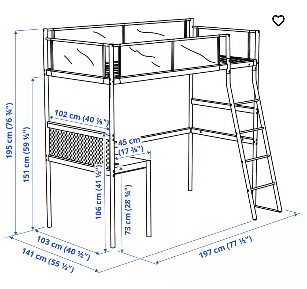 IKEA Bunkbed With Desk & Chair-(NEED GONE 2DAY)