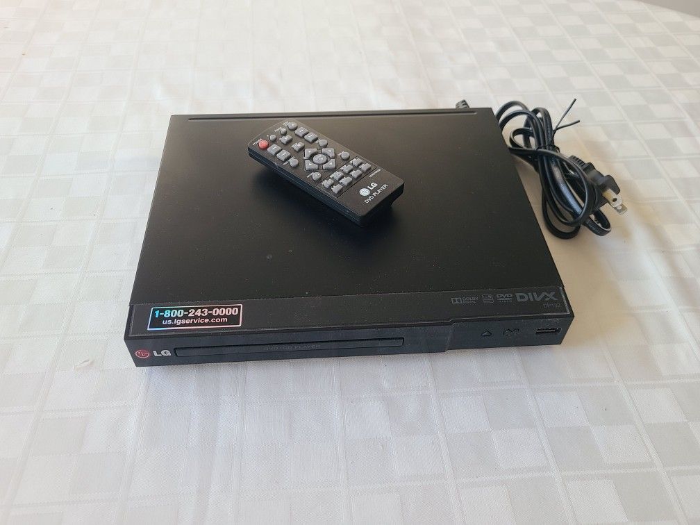 LG DVD Player DP132 with Remote and Manual