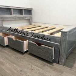 Full Bed With Storage Frame 