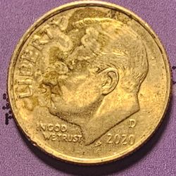 2020 P USA DIME WITH A LOT OF ERRORS, A GREAT COIN FOR YOUR COLLECTION!!!