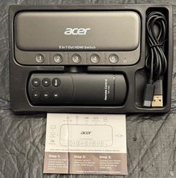 acer HDMI Switch 5 in 1 Out [4K@60Hz, HDMI 2.0, HDCP 2.3, HDR] Switcher with Remote