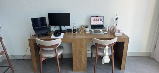 Dual Desk + 2 Chairs