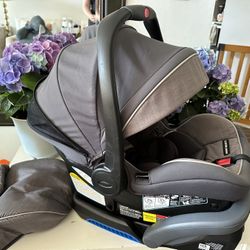 Baby Car Seat With Base + Cover