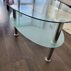 Glass coffee table