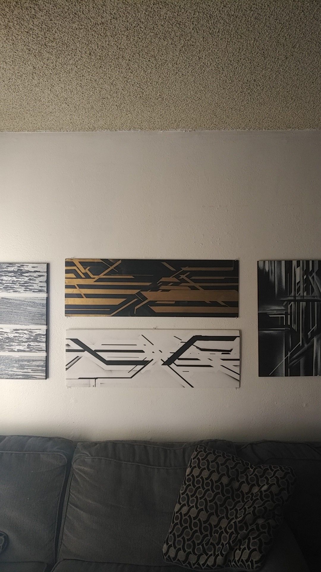 Abstract wall art collage 4pc