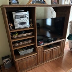 Oak Entertainment Center – Excellent Condition