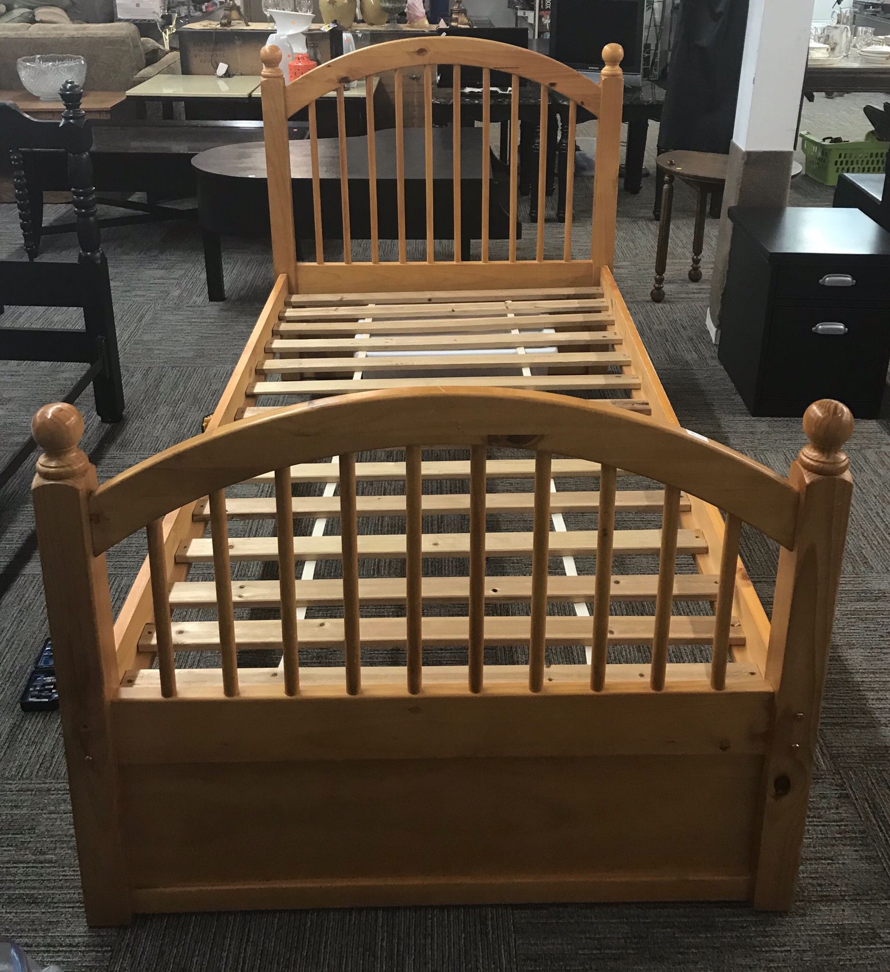 Twin Solid Wood Bed Frame -$75.00