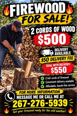 Firewood 2 Cords for Sale