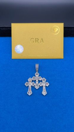 Triple cross Moissanite Baguette pendant